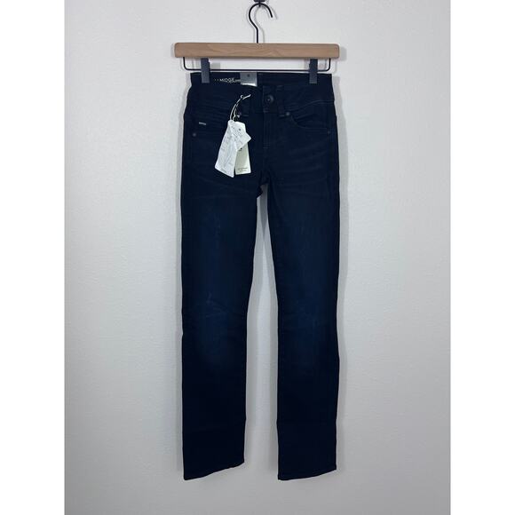 G-Star RAW Midge Mid Rise Straight Jeans W24 L30 Dark Wash NWT - Picture 1 of 8